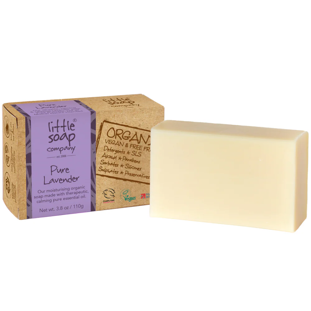 Little Soap Company Organic Pure Lavender Soap Bar 110g