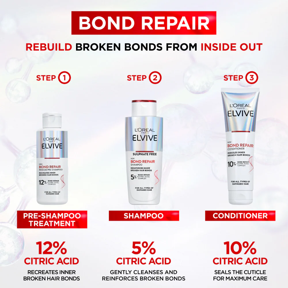 L'Oreal Paris Elvive Bond Repair Conditioner 150ml - Image 5