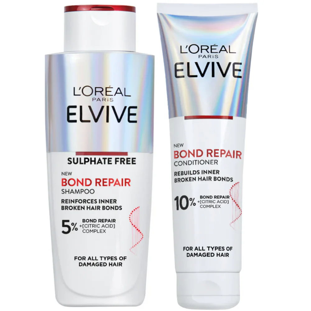 L'Oreal Paris Elvive Bond Repair Shampoo 200ml & Conditioner 150ml Twin