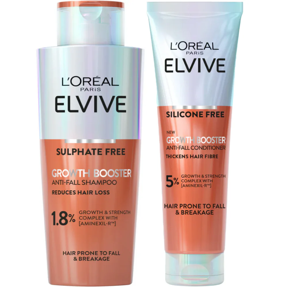 L'Oreal Paris Elvive Growth Booster Anti-Fall Shampoo 200ml & Conditioner 150ml Twin
