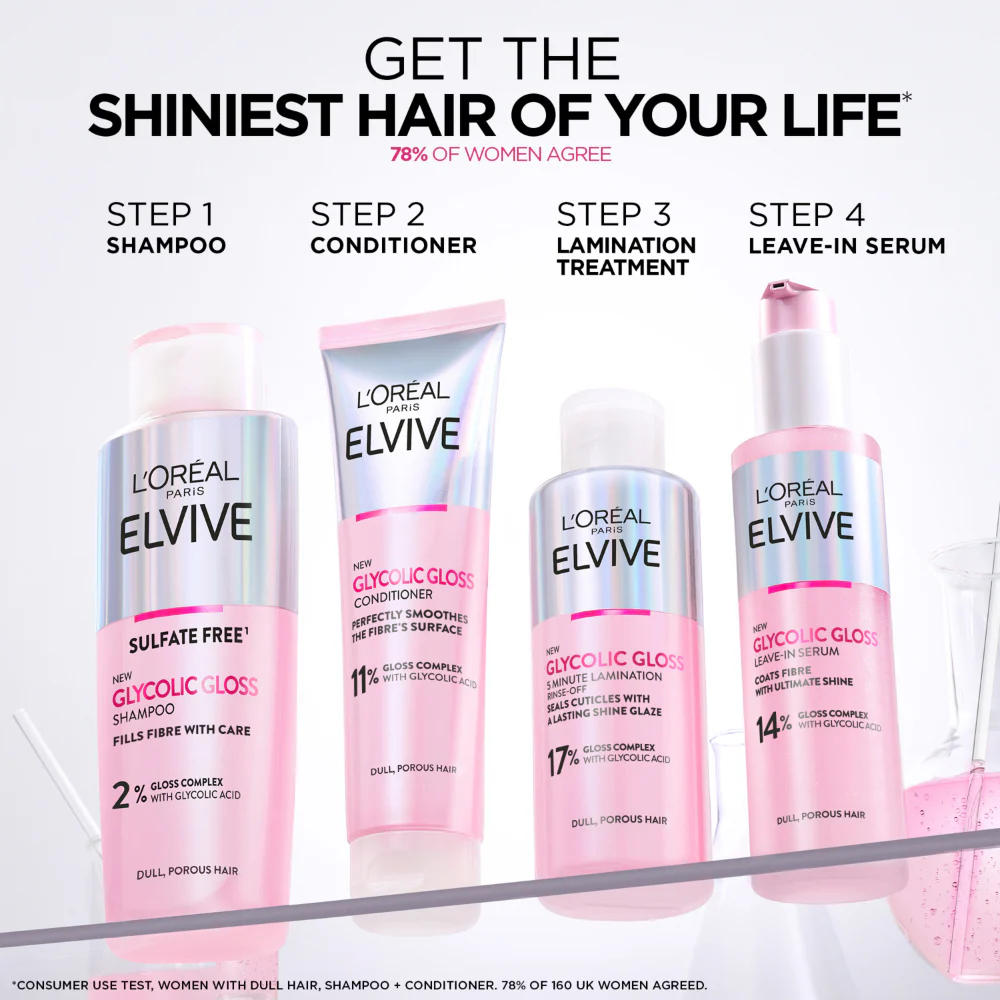 L'Oreal Paris Elvive Ultimate Glycolic Gloss Leave-In Serum 150ml - Image 6