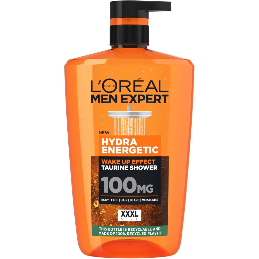 L'Oreal Paris Men Expert Hydra Energetic Wake Up Effect Taurine Shower Gel XXXL 1000ml
