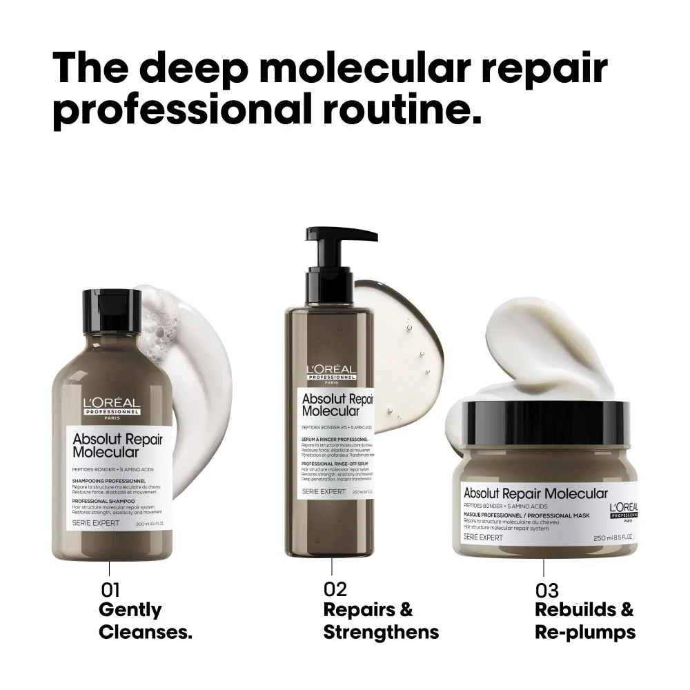 L'Oreal Professionnel Serie Expert Absolut Repair Molecular Rinse-Off Treatment Mask 250ml - Image 13