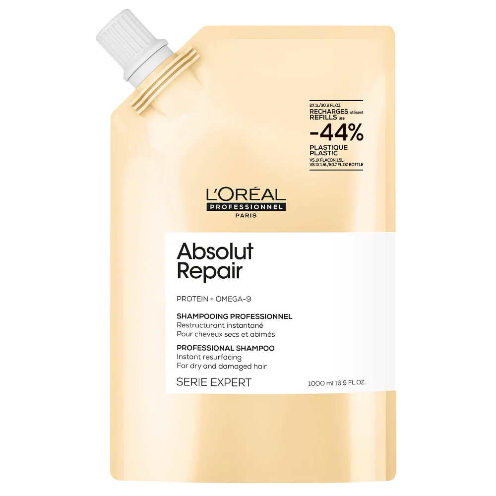 L'Oreal Professionnel Serie Expert Absolut Repair Protein + Omega-3 Instant Resurfacing Shampoo Refill Pouch 1000ml