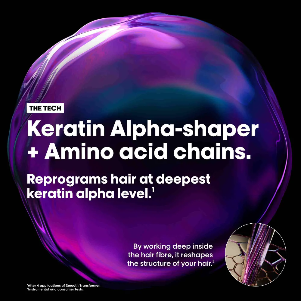 L'Oreal Professionnel Serie Expert Keratin Alpha Sleek Shampoo 300ml, Hair Mask 250ml & Hair Serum 50ml Trio - Image 5