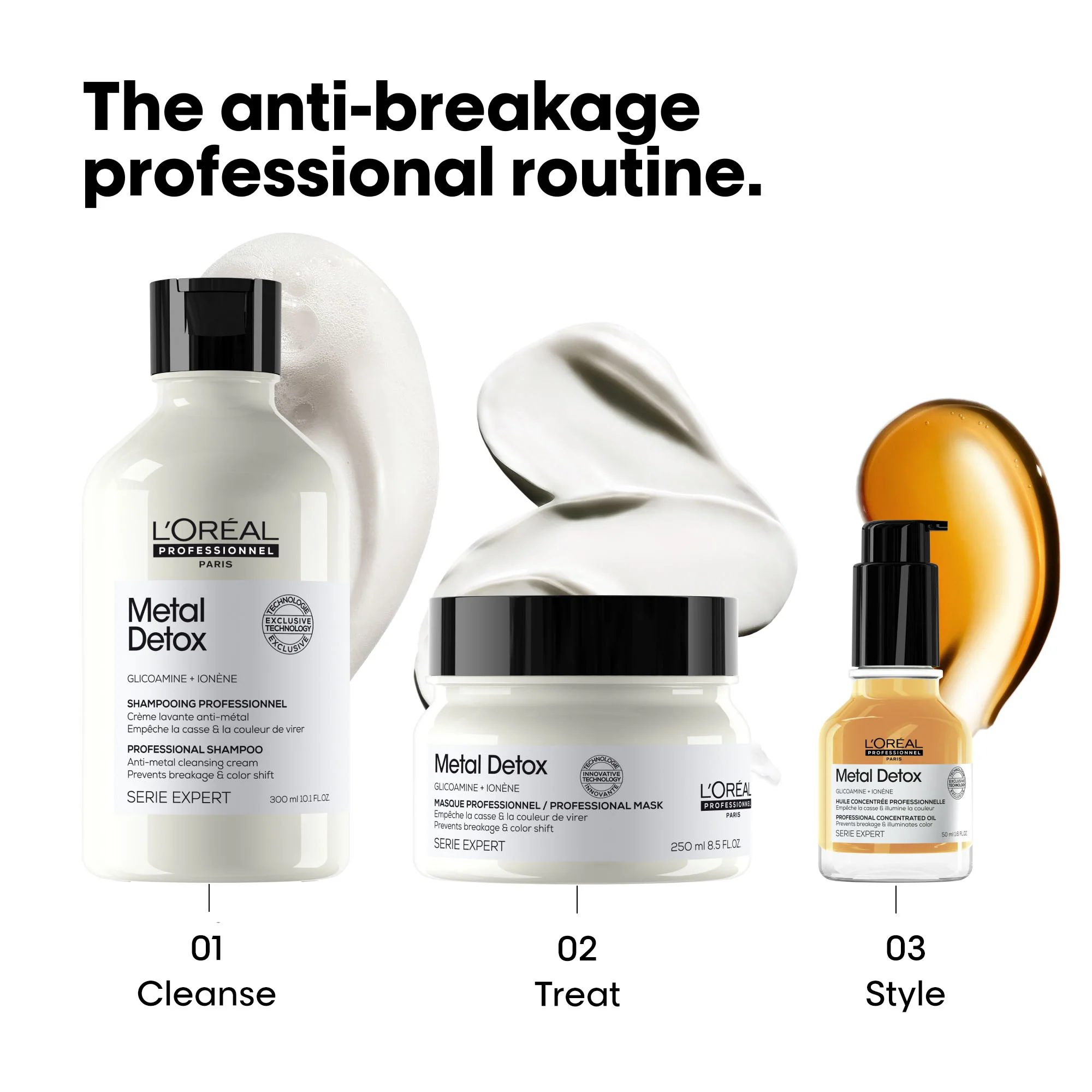 L'Oreal Professionnel Serie Expert Metal Detox Anti-Metal Cleansing Cream Shampoo 300ml - Image 4