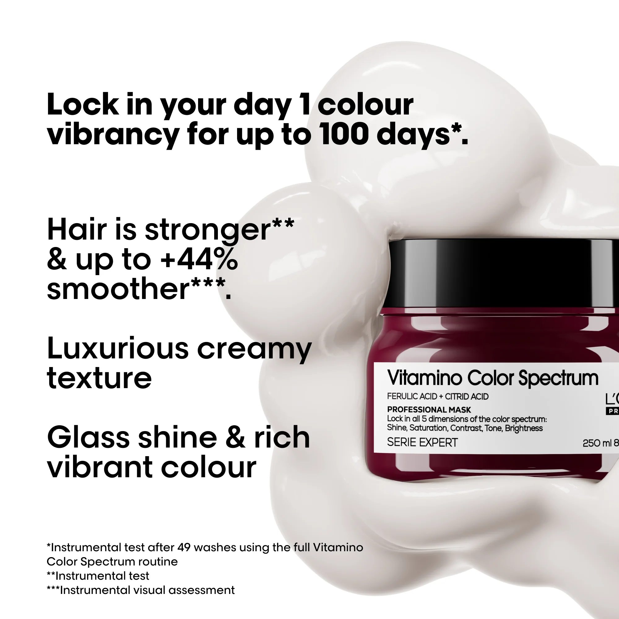 L'Oreal Professionnel Serie Expert Vitamino Colour Spectrum Shampoo 300ml & Rinse-Off Mask 250ml Twin - Image 3