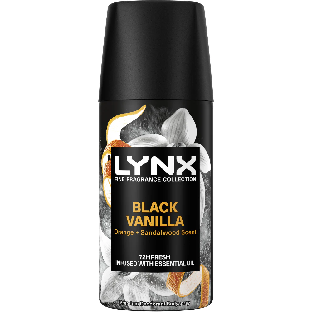Lynx Fine Fragrance 72h Black Vanilla Orange & Sandalwood Premium Deodorant Body Spray 35ml