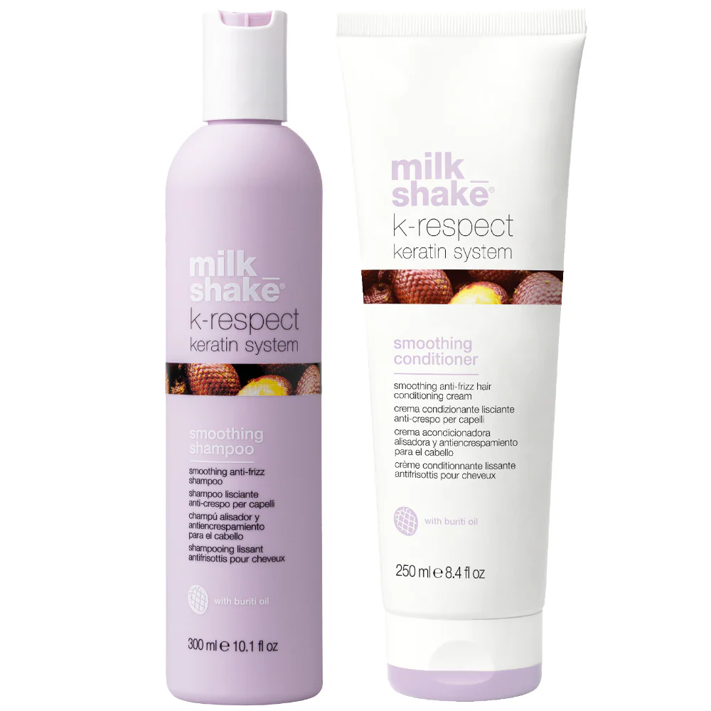 milk_shake K-Respect Keratin System Smoothing Shampoo 300ml & Conditioner 250ml Twin