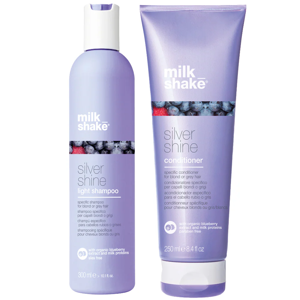 milk_shake Silver Shine Light Shampoo 300ml & Silver Shine Conditioner 250ml Twin