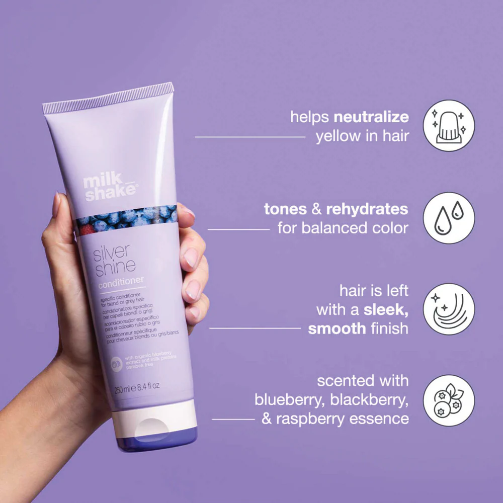 milk_shake Silver Shine Light Shampoo 300ml & Silver Shine Conditioner 250ml Twin - Image 3