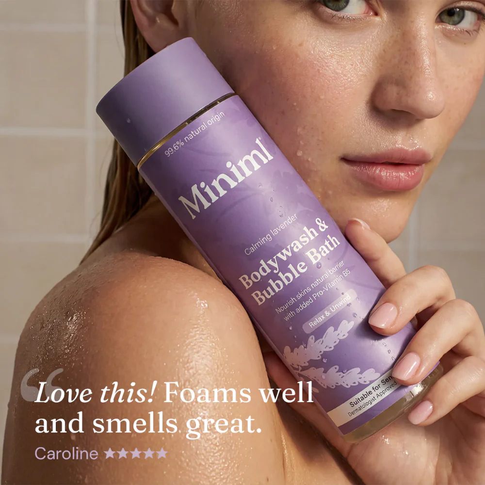 Miniml Body Wash & Bubble Bath Calming Lavender 400ml - Image 4
