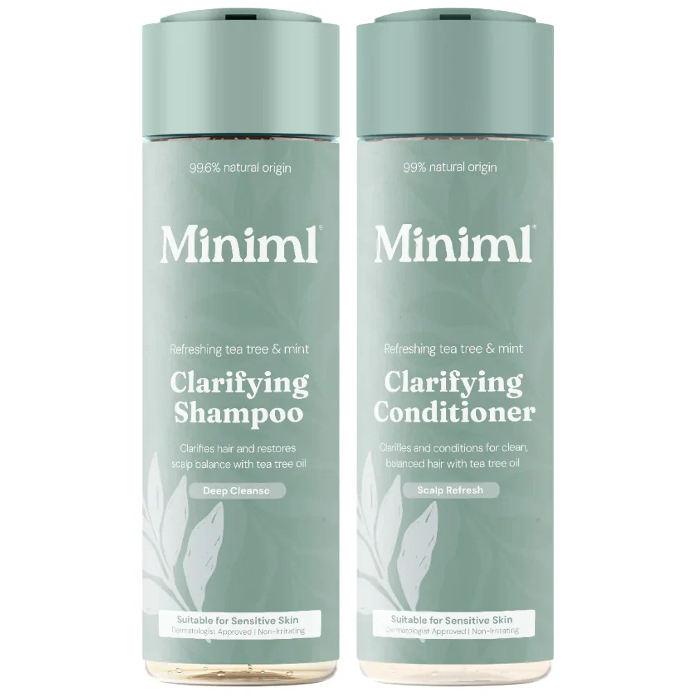 Miniml Clarifying Shampoo & Conditioner Refreshing Tea Tree & Mint Twin 2 x 400ml