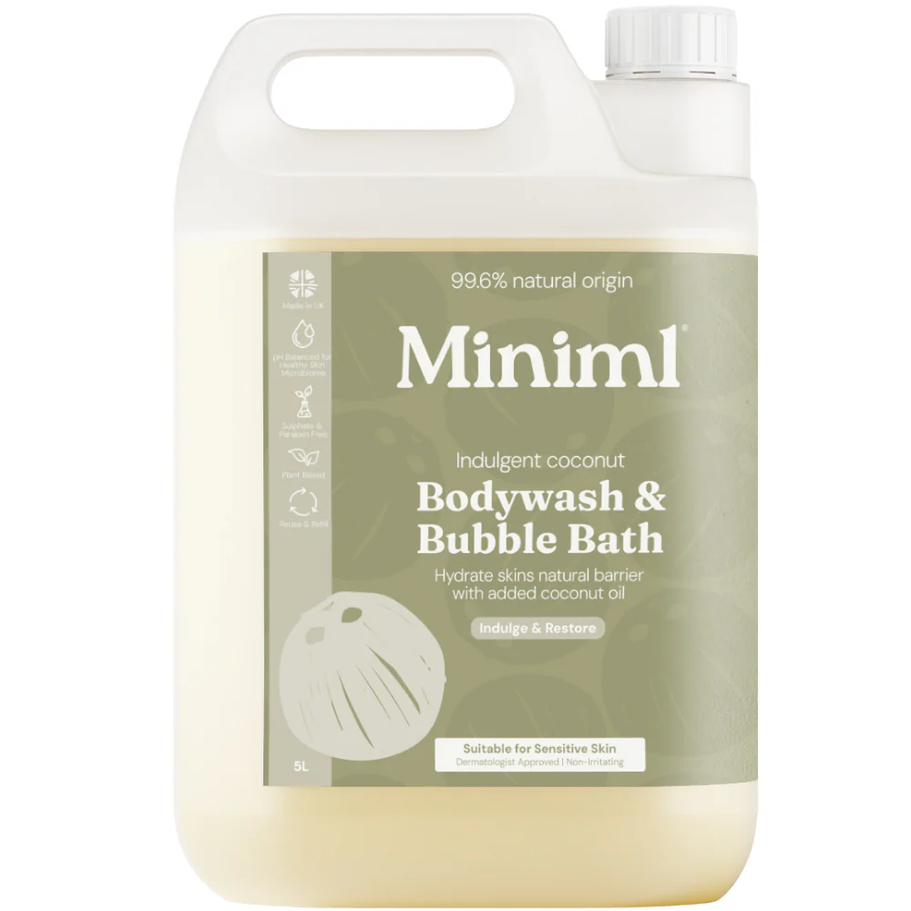 Miniml Eco-Friendly Body Wash & Bubble Bath Nourishing Coconut 5000ml