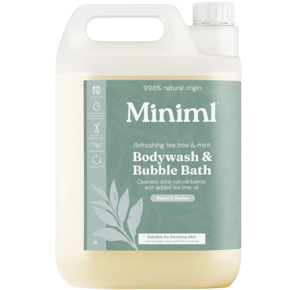 Miniml Eco-Friendly Body Wash & Bubble Bath Tea Tree + Mint 5000ml