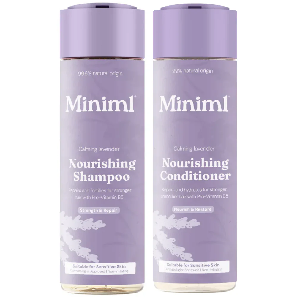 Miniml Nourishing Shampoo & Conditioner Calming Lavender Twin 2 x 400ml