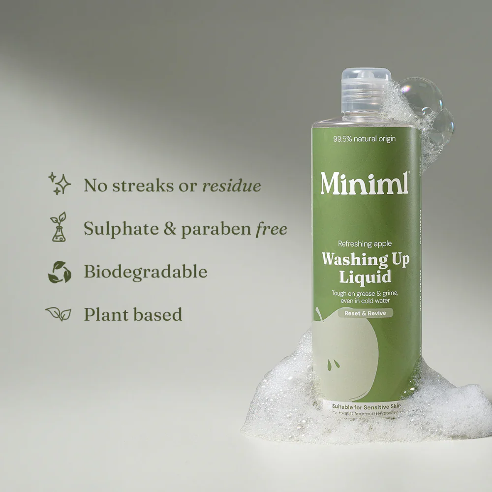 Miniml Washing Up Liquid Refreshing Apple 400ml - Image 3