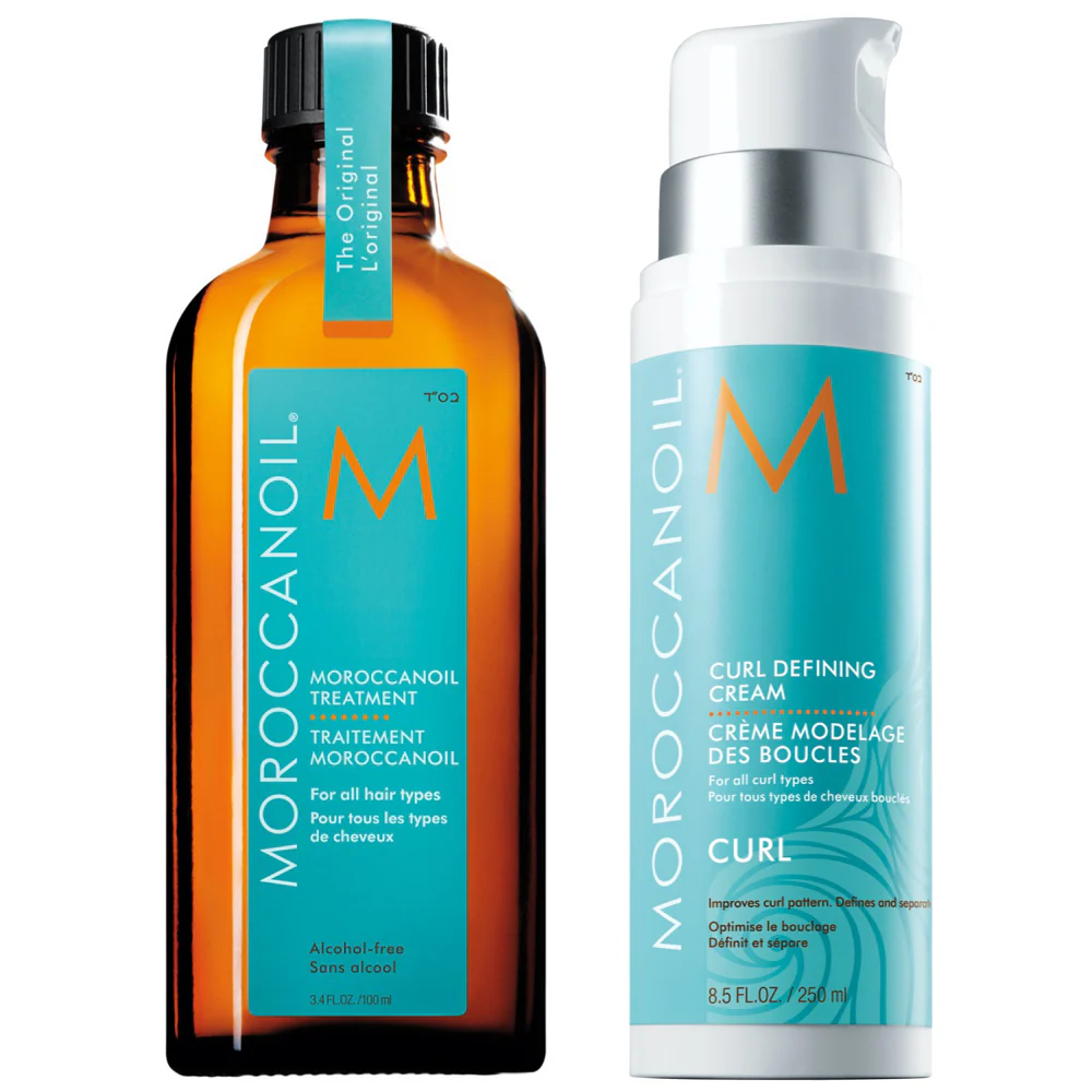 Moroccanoil Treatment Original 100ml & Curl Defining Cream 250ml Twin