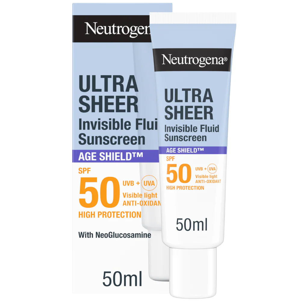 Neutrogena Ultra Sheer Invisible Age Shield Fluid Sunscreen SPF50 50ml