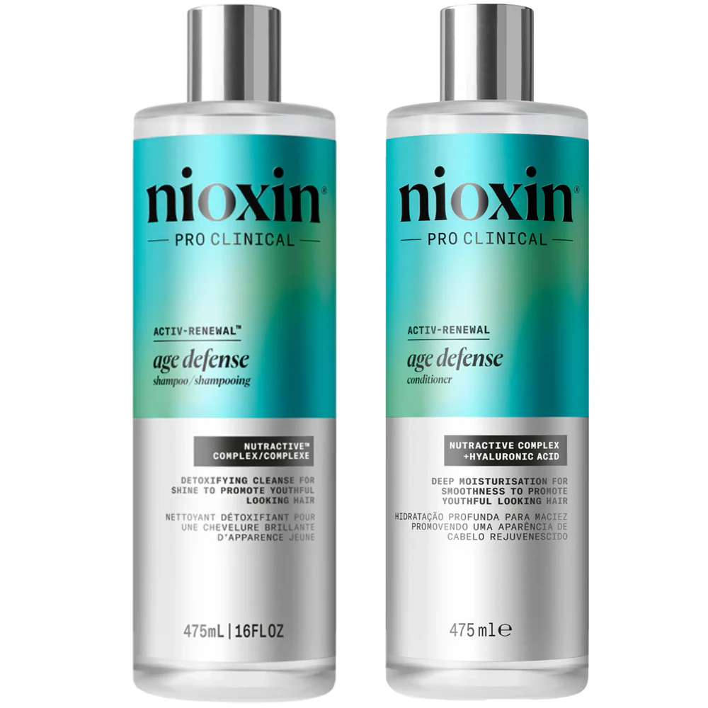 Nioxin Activ-Renewal Age Defence Shampoo & Conditioner Twin 2 x 475ml