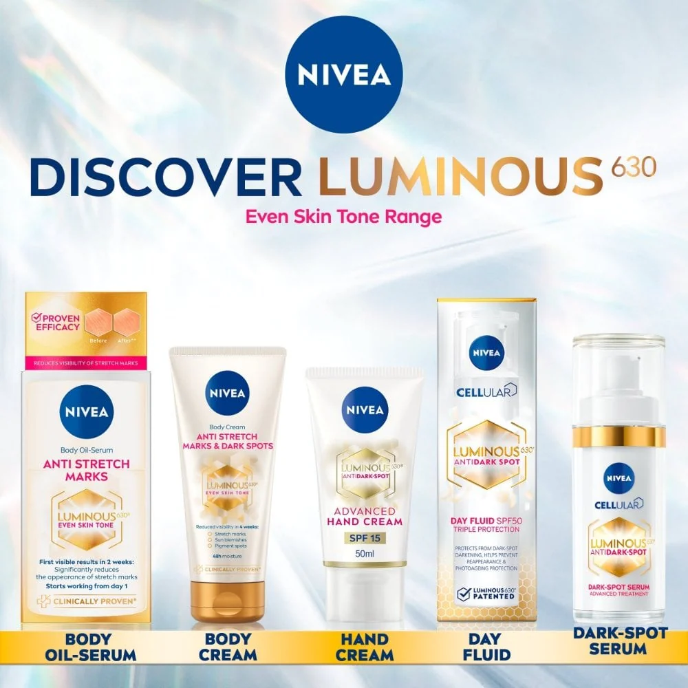 Nivea Luminous 630 Anti-Stretch Marks Body Oil Serum 100ml - Image 7