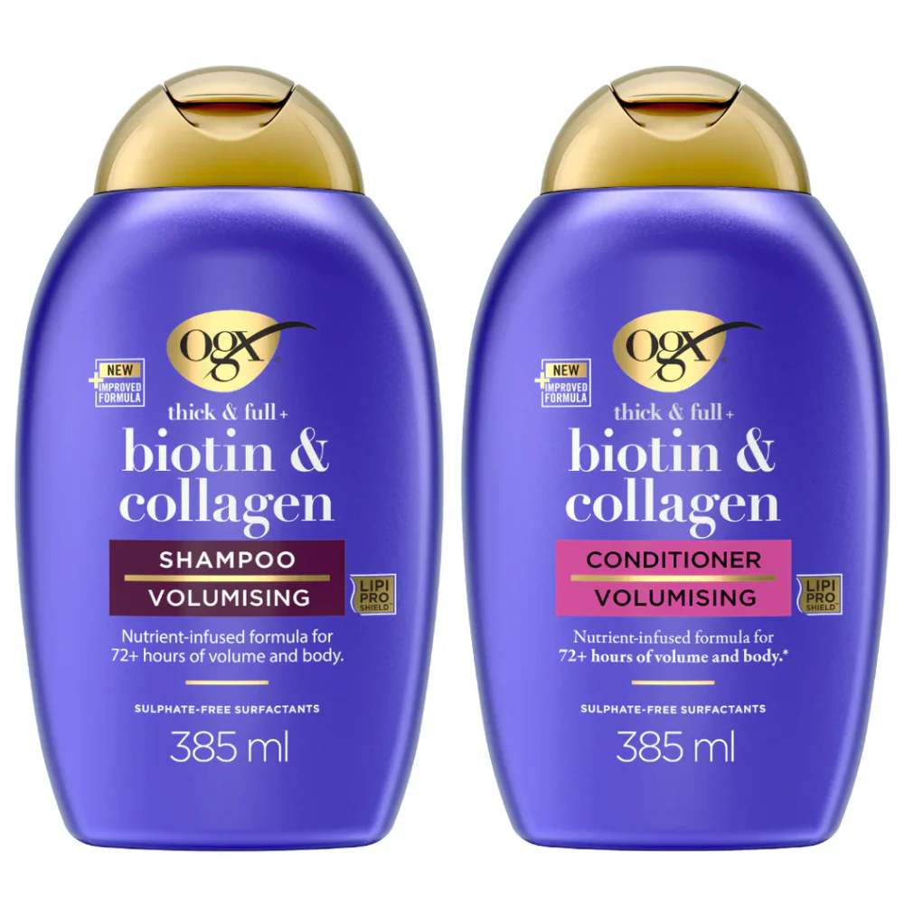 OGX Thick & Full+ Biotin & Collagen Volume Shampoo & Conditioner Twin 2 x 385ml