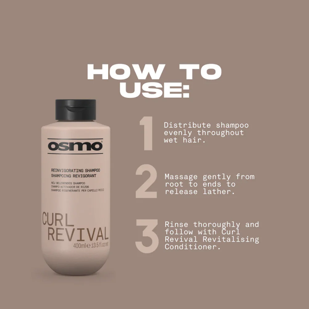Osmo Curl Revival Reinvigorating Shampoo 400ml - Image 2