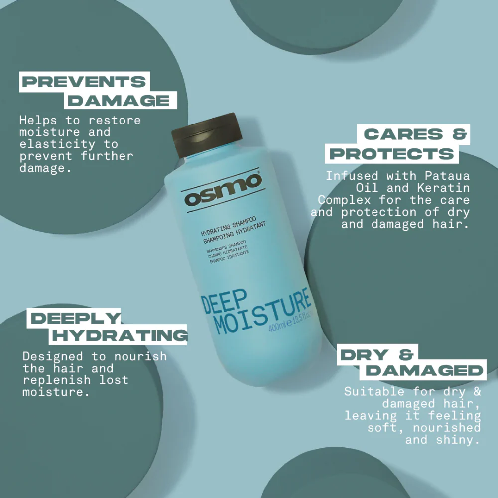 Osmo Deep Moisture Hydrating Shampoo 1000ml - Image 3