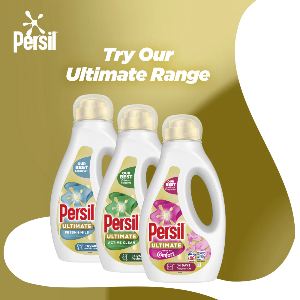 Persil Ultimate Active Clean Bio Liquid Laundry Washing Detergent 46 Washes 1242ml - Image 7