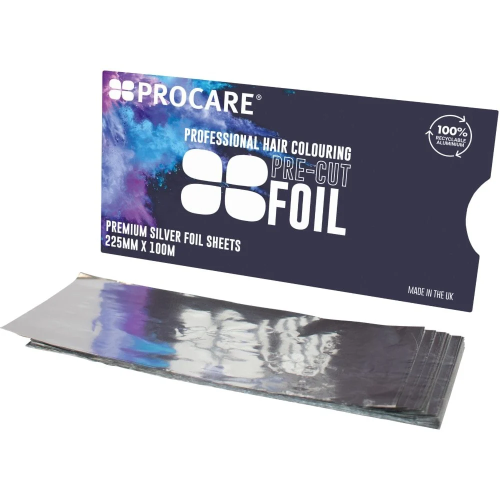 Procare Pre-Cut Silver Foil Strips 100mm x 225mm
