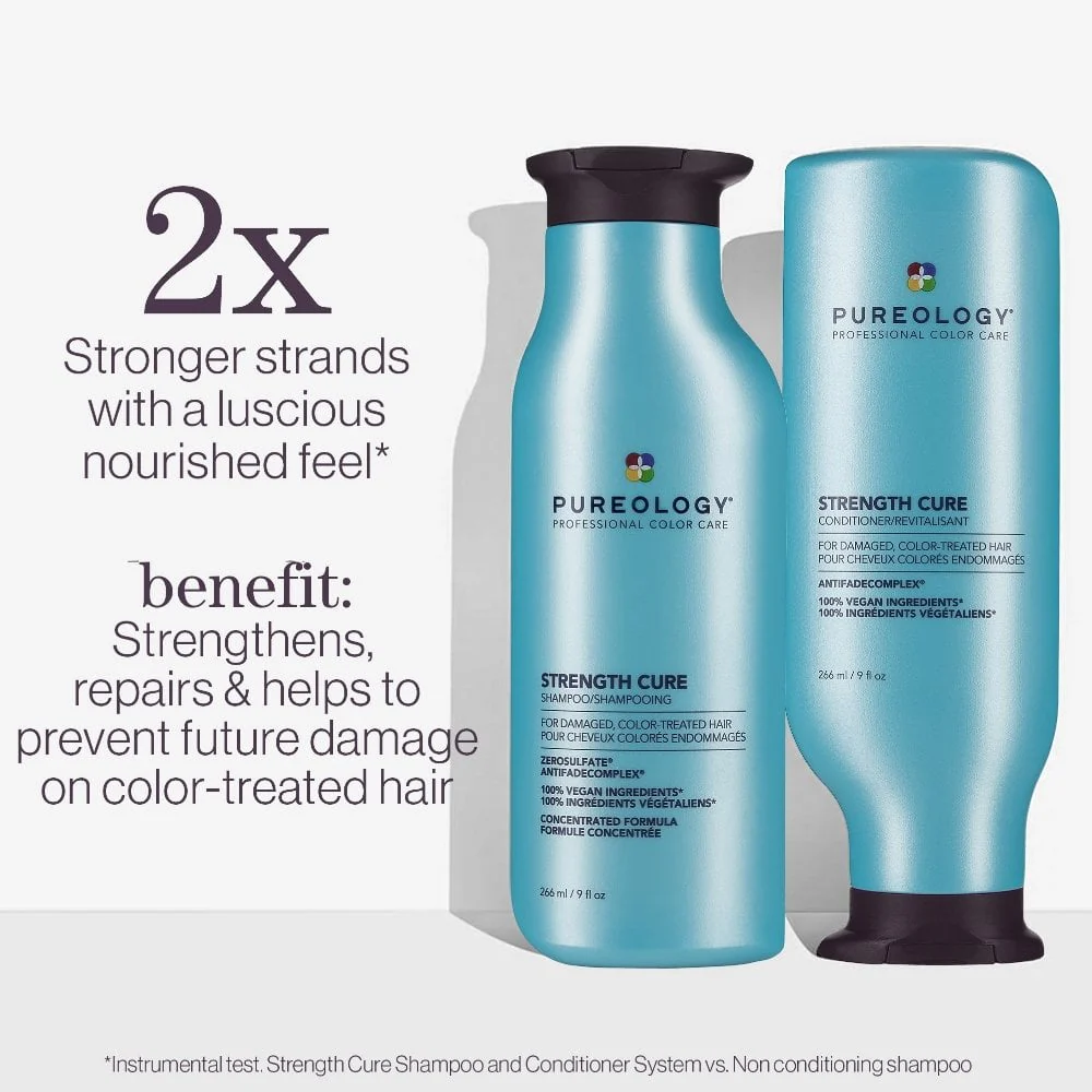 Pureology Strength Cure Shampoo & Conditioner Twin 2 x 266ml - Image 2
