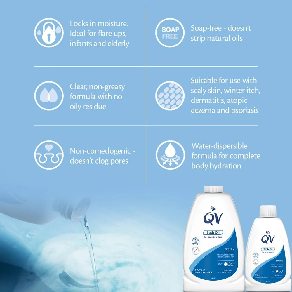 QV Skincare Bath Oil 500ml - Image 2
