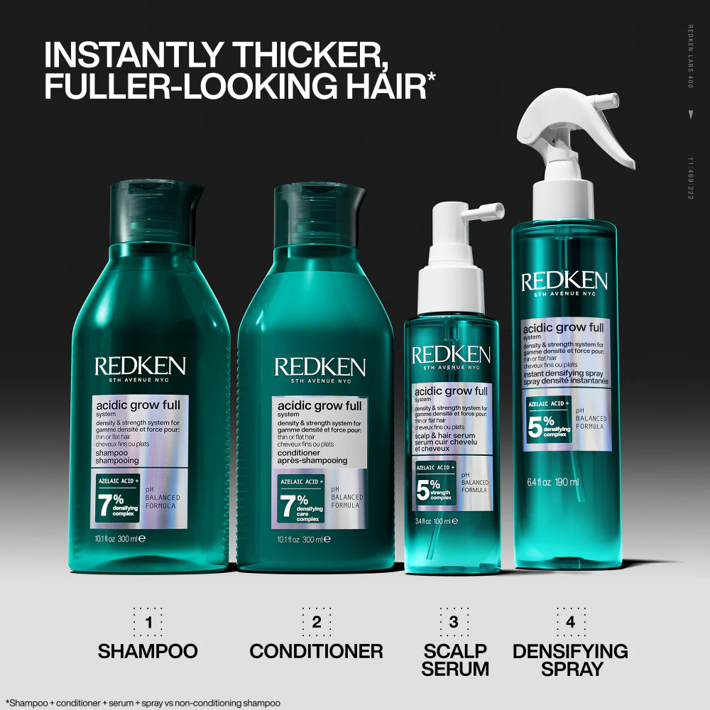 Redken Acidic Grow Full System Shampoo 300ml, Conditioner 300ml & Serum 100ml Trio - Image 8