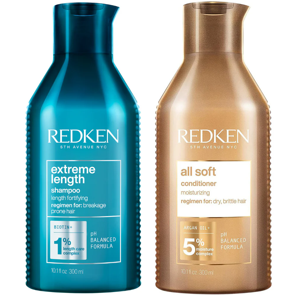 Redken Extreme Length Fortifying Shampoo & All Soft Moisturising Conditioner Twin 2 x 300ml