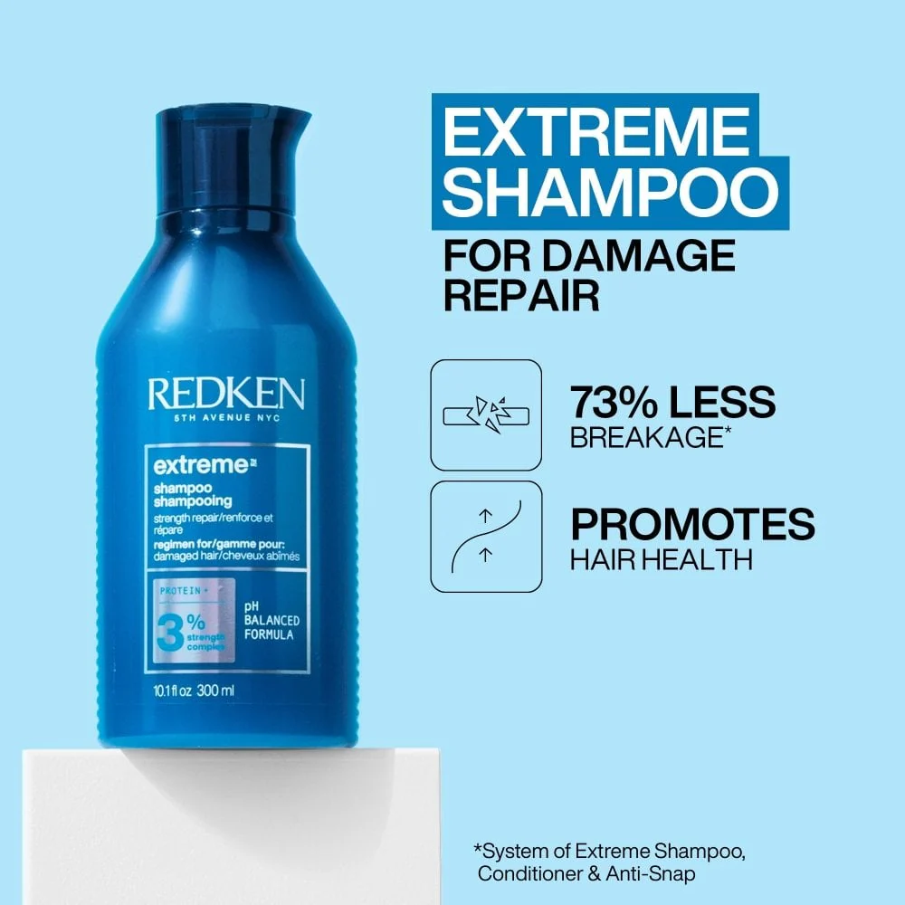 Redken Extreme Strength Repair Shampoo 300ml, Conditioner 300ml + Anti-Snap 250ml Bundle - Image 2