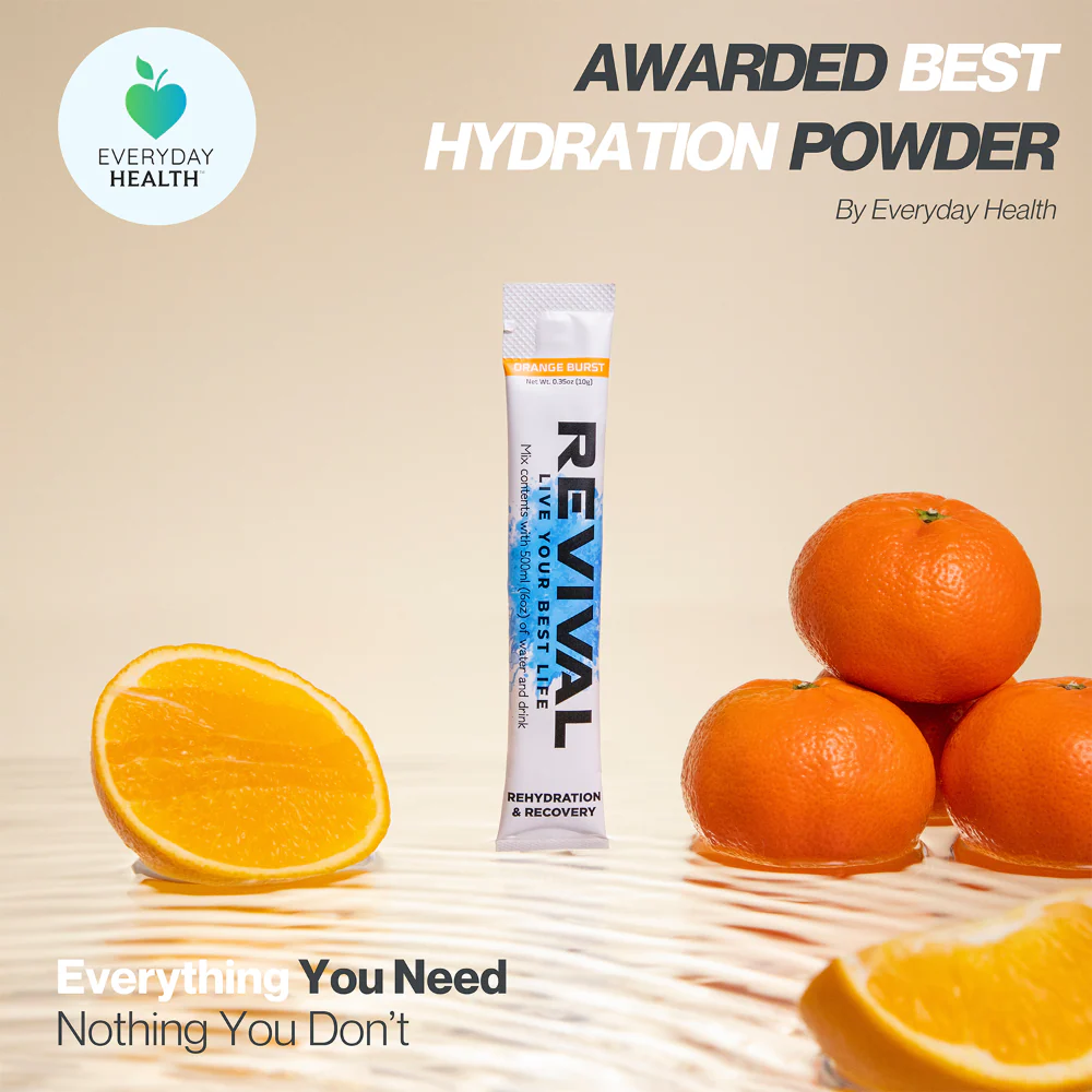 Revival Orange Burst Rehydration & Recovery Electrolyte Drink Mix x12 - Image 3