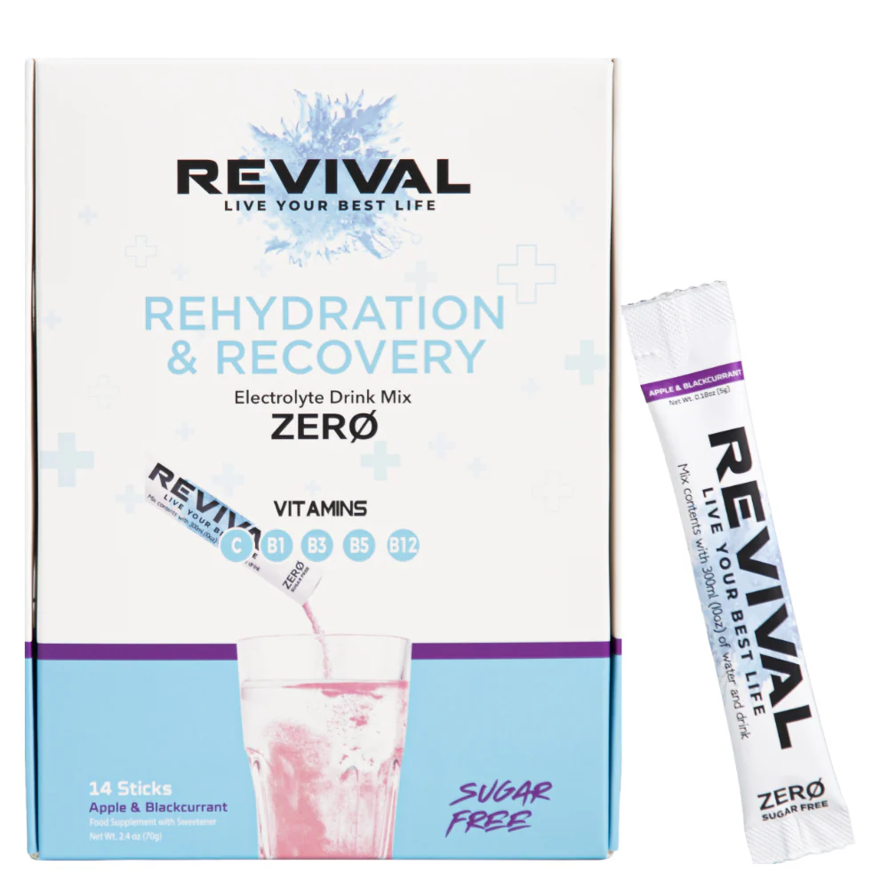 Revival Zero Sugar Apple & Blackcurrant Rehydration & Recovery Electrolyte Drink Mix x14