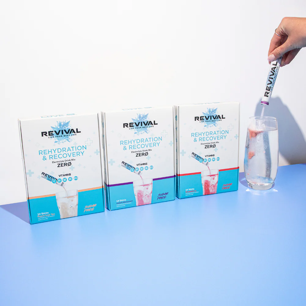 Revival Zero Sugar Apple & Blackcurrant Rehydration & Recovery Electrolyte Drink Mix x14 - Image 2