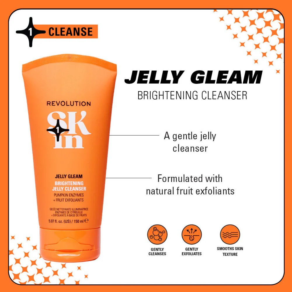 Revolution Skincare Jelly Gleam Brightening Cleanser 150ml - Image 3