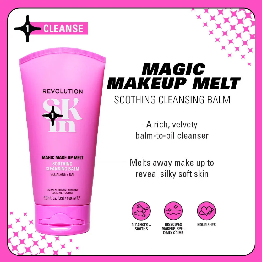 Revolution Skincare Magic Make Up Melt Soothing Cleanser Balm 150ml - Image 3