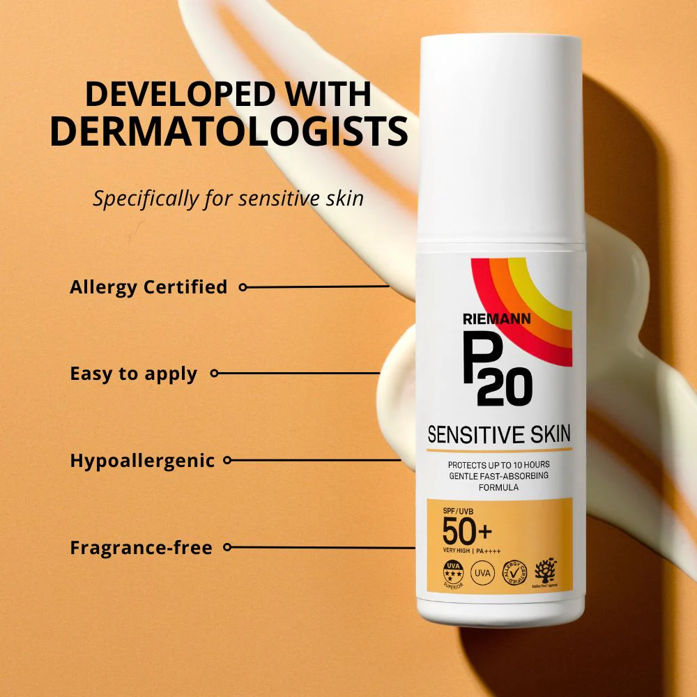 Riemann P20 Sensitive Skin Sun Cream SPF50+ 200ml - Image 5