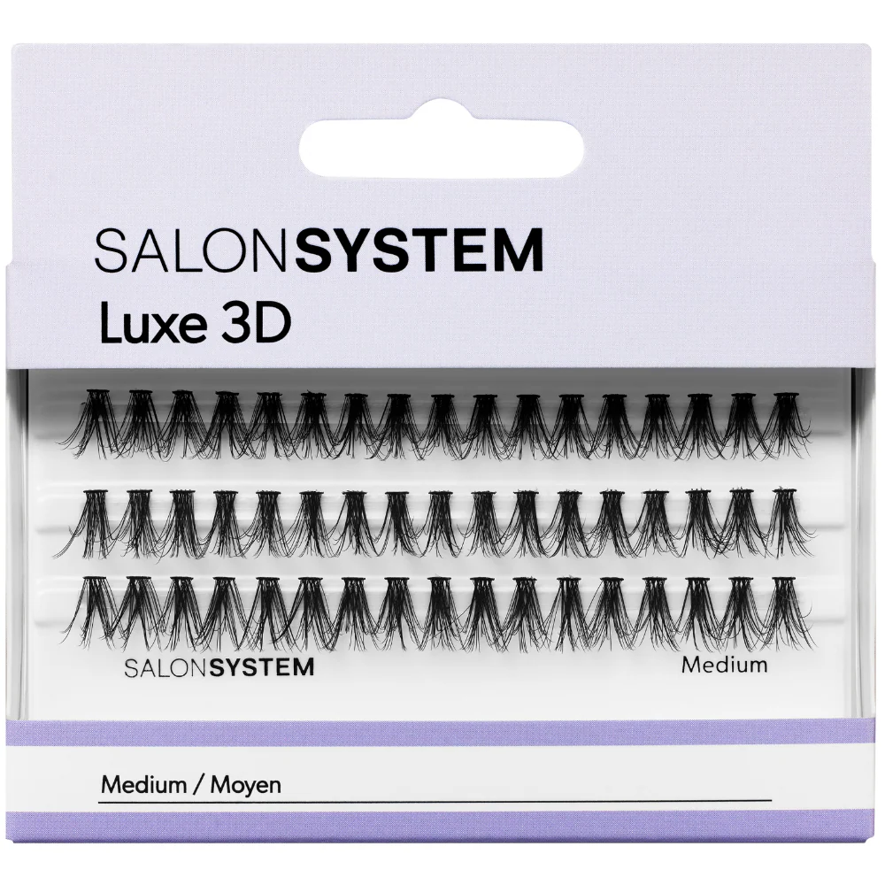 Salon System Individual 3D Luxe Lashes Black Medium