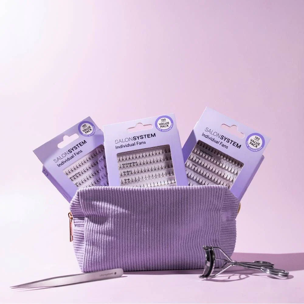 Salon System Individual Fans Lashes Value Pack Classic Long Black - Image 3