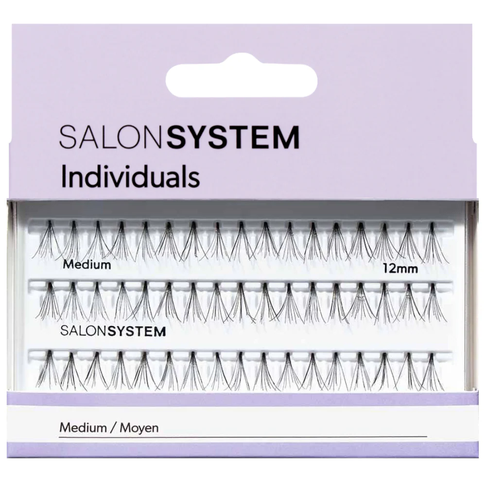 Salon System Individual Lashes Black Medium
