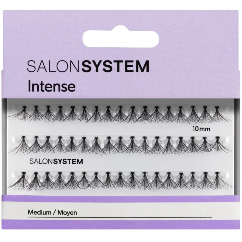 Salon System Individual Lashes Black Medium Extra