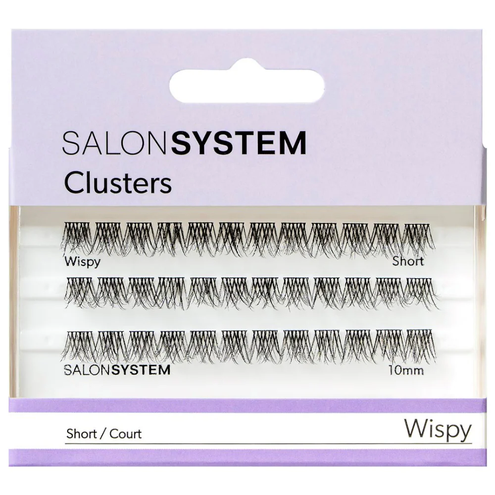 Salon System Individual Lashes Black Wispy Short