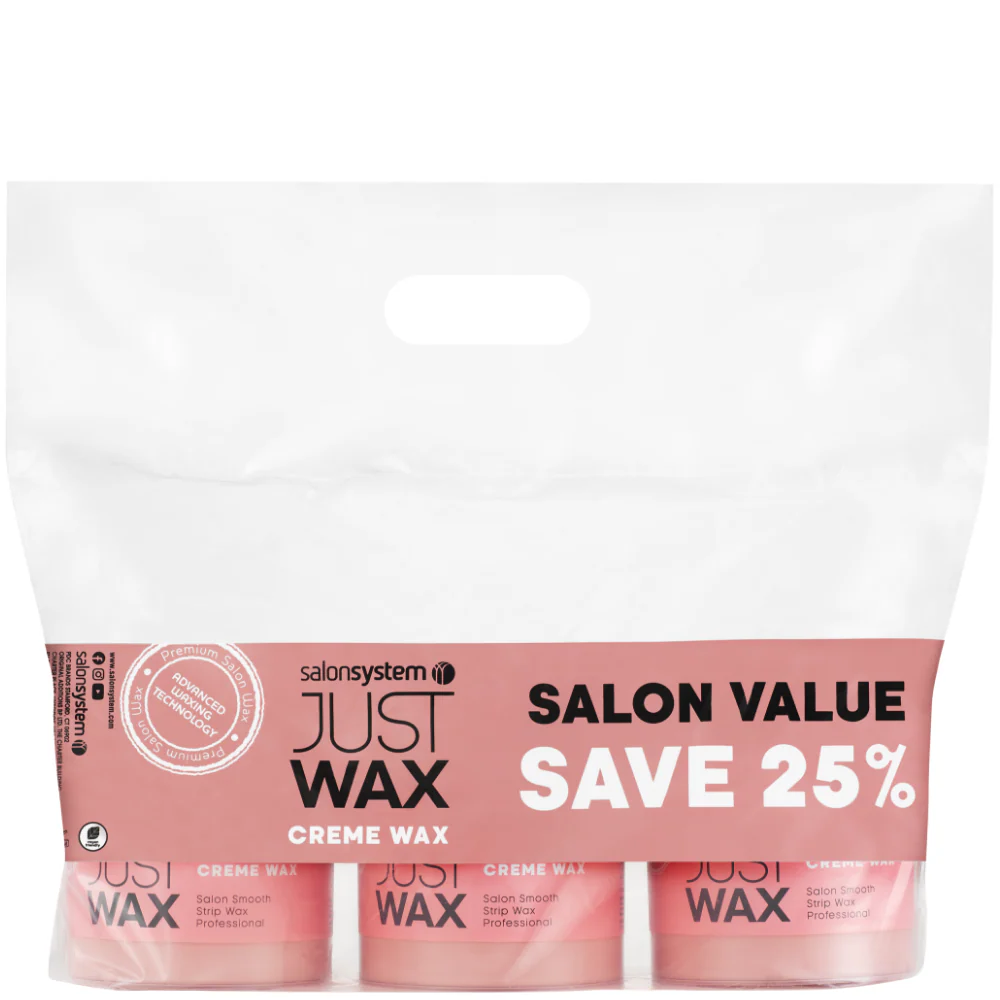 Salon System Just Wax Creme Wax Trio Pack 3 x 450g