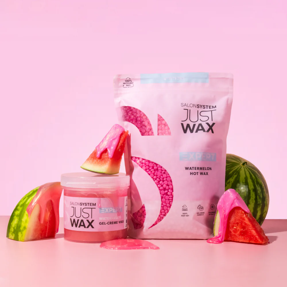 Salon System Just Wax Expert Strip Watermelon Gel Creme Wax 425g - Image 3