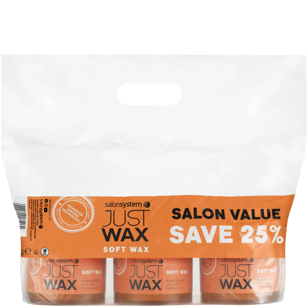 Salon System Just Wax Soft Wax Trio Pack 3 x 450g