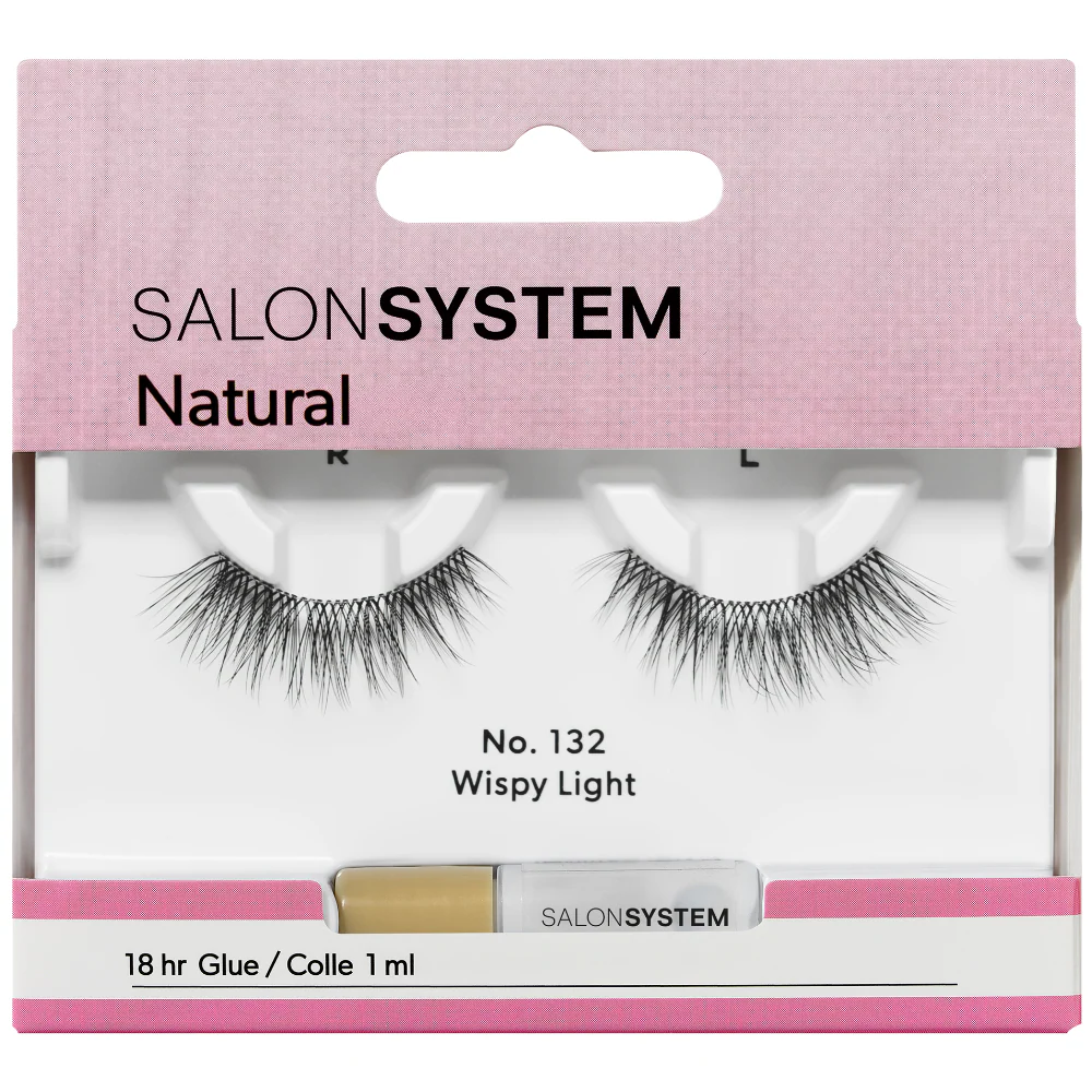 Salon System Natural Wispy Light Strip Lashes Black 132